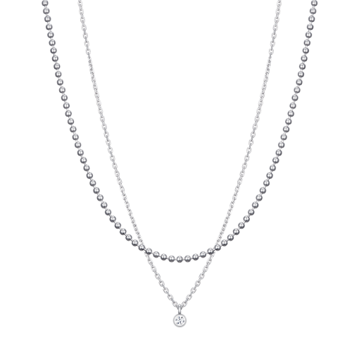 [아이유 PICK] UNIS 믹스 체인 두줄 목걸이 (JJUNNQ5B5501SW420)