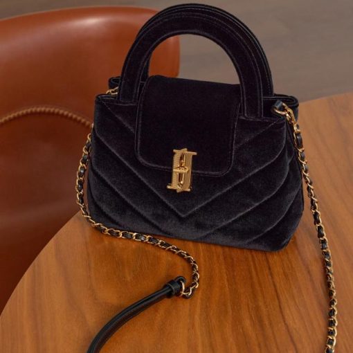 SOGNO 벨벳 SM 토트 BK (JHNCHD5BF927BK260)